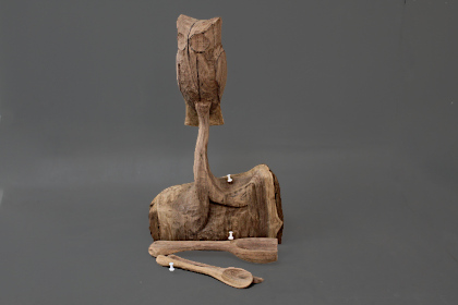 Three carvings from the white section.