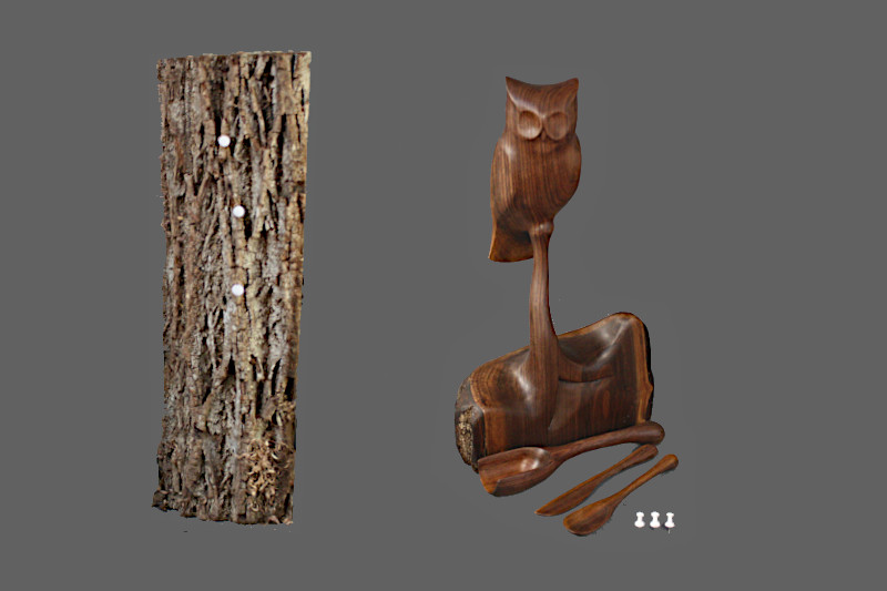 Various Carvings from the white section of walnut log