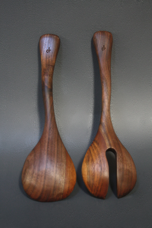Walnut Salad Servers