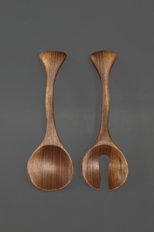 Walnut Salad Servers