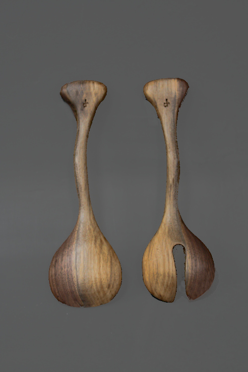 Walnut Salad Servers