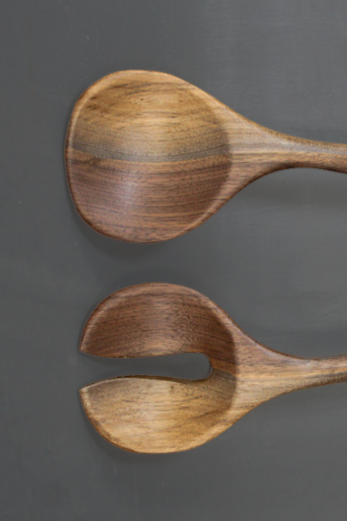 Walnut Salad Servers